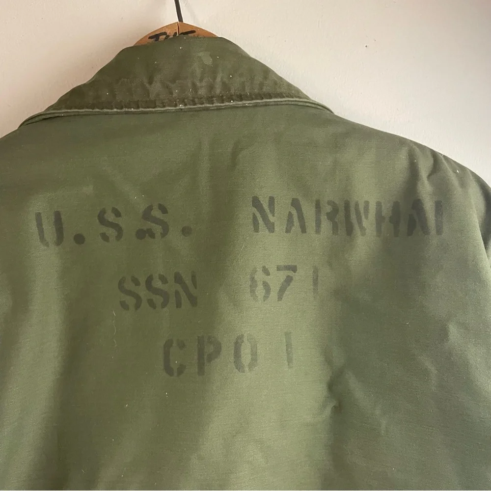 Vietnam Era USS Narwhal Navy Heavy Jacket SSN 671 Lined Vintage Military